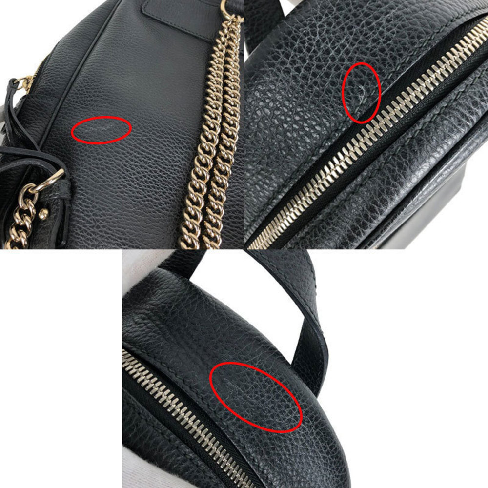 Gucci Soho Chain Rucksack Daypack Black - Picture 9 of 9